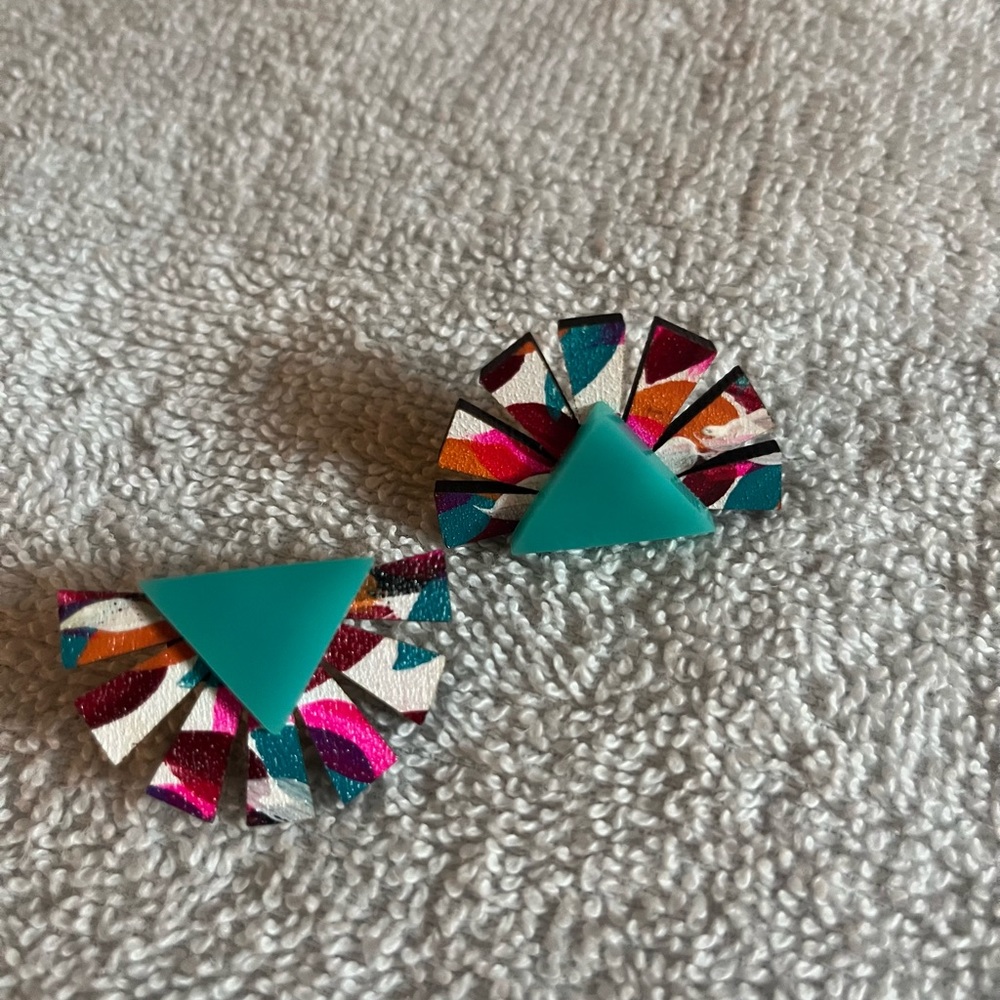 Wood Painted Earrings